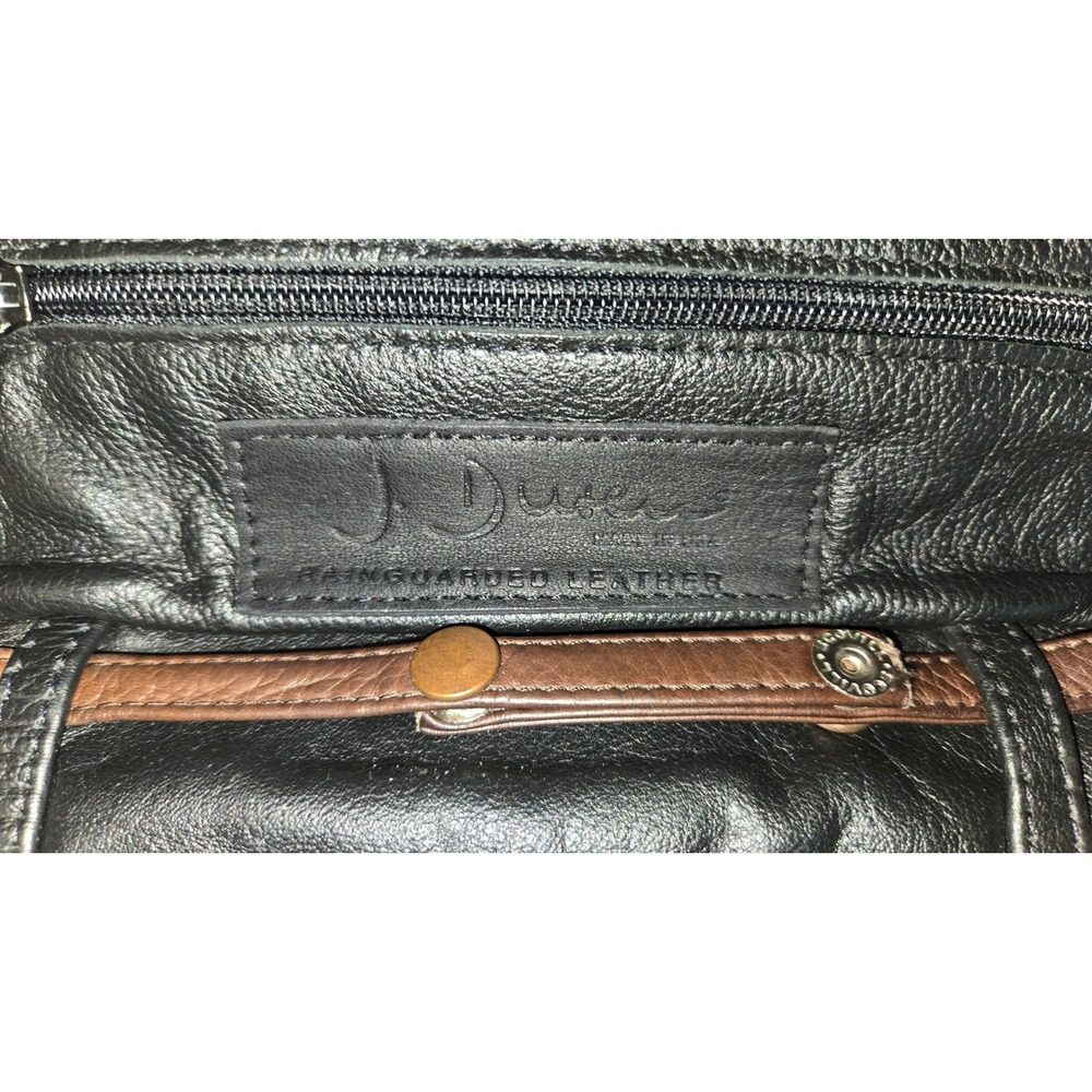 J. Duren Rainguarded Leather Crossbody Bag Brown Organizer Wallet Purse - Picture 4 of 5